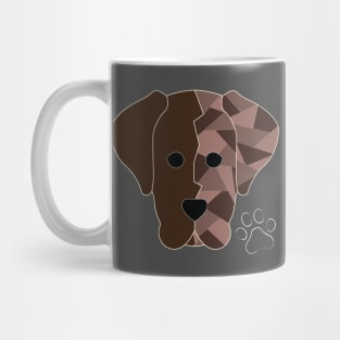 Geometric Chocolate Lab Mug